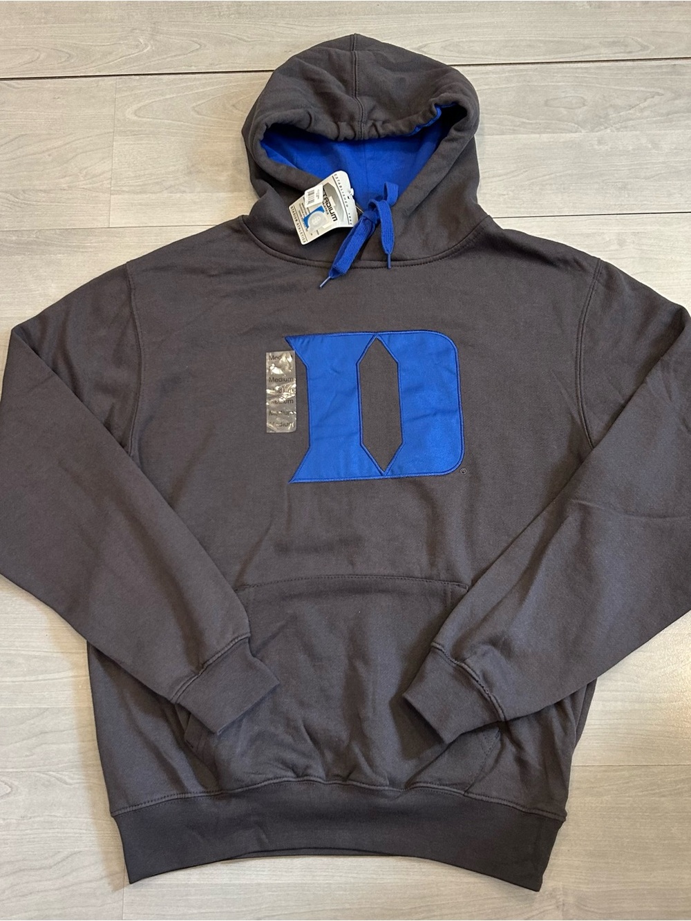 NWT Duke Blue Devils NCAA Hoodie Medium Gray Stadium Athletics Pullover